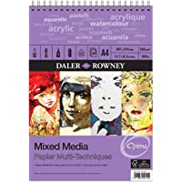 Los mejores  - Álbum Espiral ideal para Técnicas Mixtas DALER ROWNEY Dr.Optima- de Formato 29-7 x 42 cm- con 30 Hojas de Papel de 250 g…